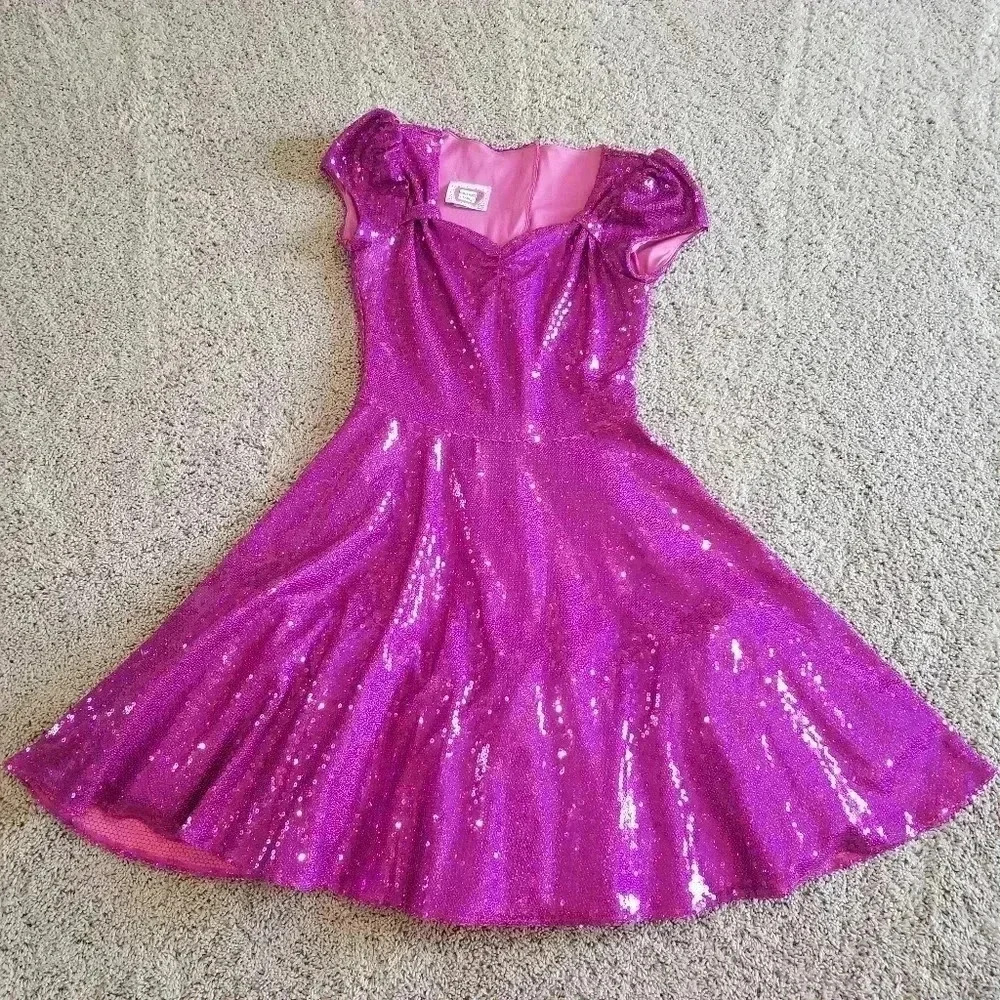 Magenta Full Sequin Costume Dress